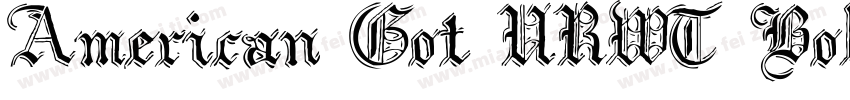 American Got URWT Bol Regular字体转换